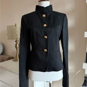 Military style Black Jacket with Gold Buttons